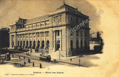 Carte postale ancienne Hôtel des Postes — Geneve — Suisse