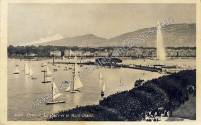 Carte postale ancienne La Rade et le Mont-Blanc — Geneve — Suisse