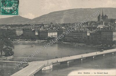 Carte postale ancienne Le Grand Quai — Geneve — Suisse