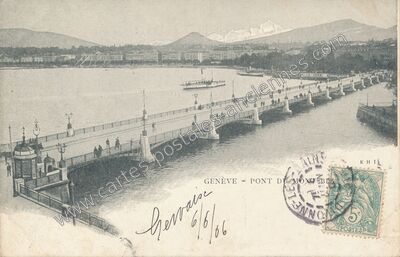 Carte postale ancienne Pont de Monte-Benedicte — Geneve — Suisse
