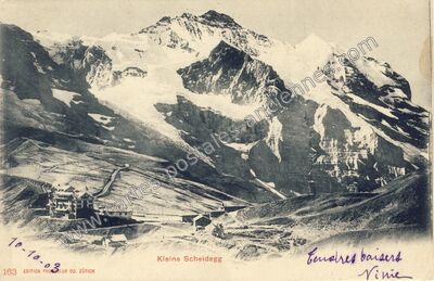 Carte postale ancienne Kleine Scheidegg — Kleine Scheidegg — Suisse