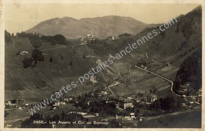 Carte postale ancienne Les Avants et Col de Sonloup — Les Avants — Suisse