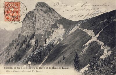 Carte postale ancienne Rochers de Naye
