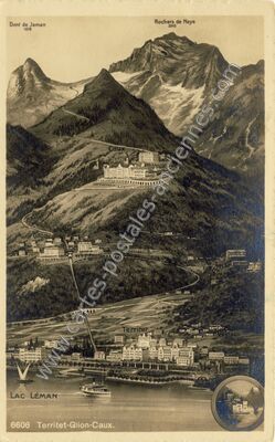 Carte postale ancienne Territet Glion Caux
