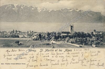 Carte postale ancienne Vevey