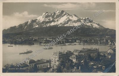 Carte postale ancienne Luzern-mit Pilatus — Luzern — Suisse