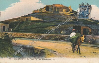 Carte postale ancienne Le Vieux Fort de Sidi-Sahlem — Bizerte — Tunisie