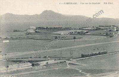 Carte postale ancienne Vue sur la Goulette — Carthage — Tunisie