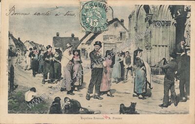 Carte postale ancienne Bapteme Bressant — Non Localisée (Ain)
