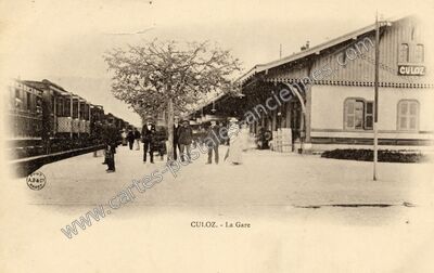 Carte postale ancienne La Gare — Culoz (Ain)