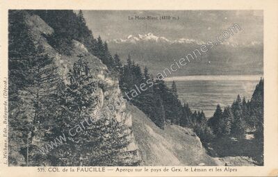 Carte postale ancienne Col de la Faucille — Gex (Ain)