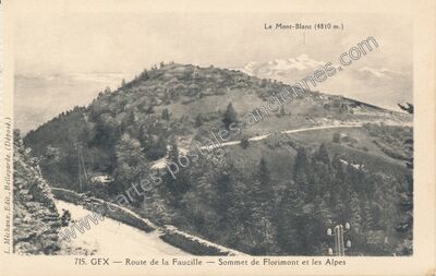 Carte postale ancienne Col de la Faucille — Gex (Ain)