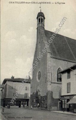 Carte postale ancienne L'Eglise — Châtillon-sur-Chalaronne (Ain)