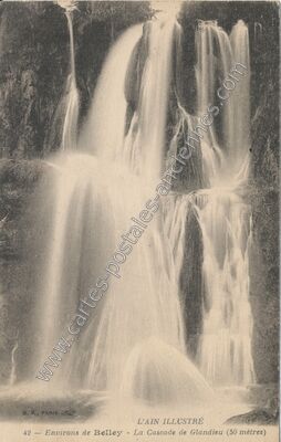 Carte postale ancienne Cascade de Glandieu — Saint-Benoît (Ain)