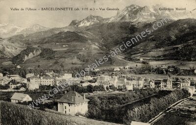 Carte postale ancienne Vallée de l'Ubaye - Vue Générale — Barcelonnette (Alpes-de-Haute-Provence)