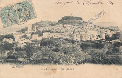 Carte postale ancienne Vue Générale — Forcalquier (Alpes-de-Haute-Provence)