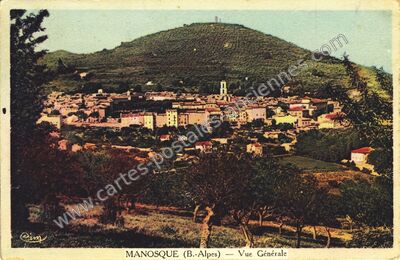 Carte postale ancienne Vue Générale — Manosque (Alpes-de-Haute-Provence)