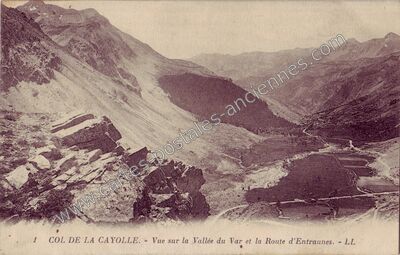 Carte postale ancienne Col de la Cayolle — Uvernet-Fours (Alpes-de-Haute-Provence)
