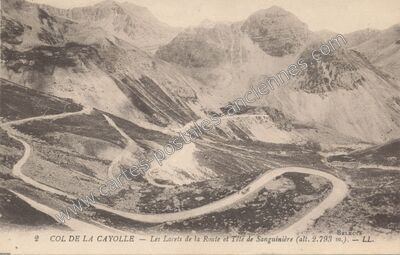 Carte postale ancienne Col de la Cayolle — Uvernet-Fours (Alpes-de-Haute-Provence)