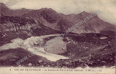 Carte postale ancienne Col de la Cayolle — Uvernet-Fours (Alpes-de-Haute-Provence)