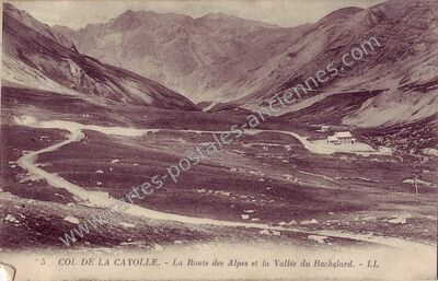 Carte postale ancienne Col de la Cayolle — Uvernet-Fours (Alpes-de-Haute-Provence)