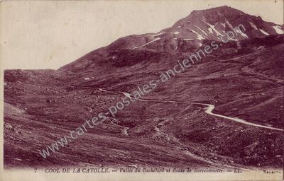 Carte postale ancienne Col de la Cayolle — Uvernet-Fours (Alpes-de-Haute-Provence)