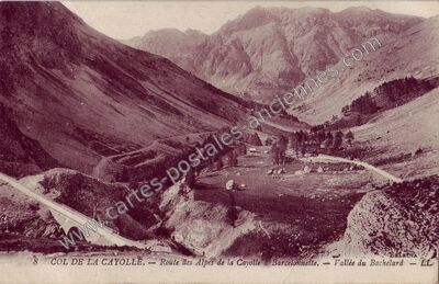 Carte postale ancienne Col de la Cayolle — Uvernet-Fours (Alpes-de-Haute-Provence)