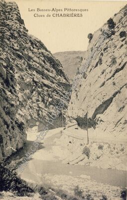 Carte postale ancienne Clues de Chabrieres — Beynes (Alpes-de-Haute-Provence)