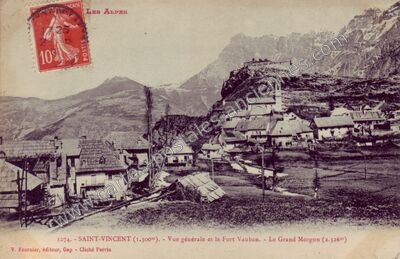 Carte postale ancienne St vincent — Saint-Vincent-les-Forts (Alpes-de-Haute-Provence)