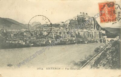 Carte postale ancienne Vue Générale — Sisteron (Alpes-de-Haute-Provence)