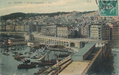 Carte postale ancienne Vue de l'Amirauté — Alger — Algérie
