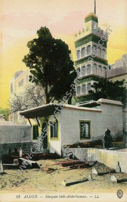 Carte postale ancienne Mosquée Sidi-Abderhaman — Alger — Algérie