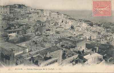 Carte postale ancienne Maison Mauresque de la Casbah — Alger — Algérie