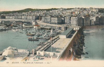 Carte postale ancienne Vue prise de l'Amirauté — Alger — Algérie