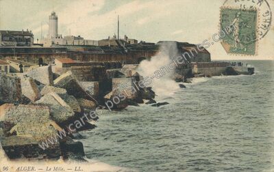 Carte postale ancienne Le Môle — Alger — Algérie