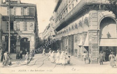 Carte postale ancienne Café du Vieux Grenadier — Alger — Algérie