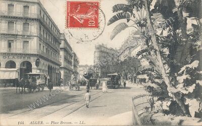 Carte postale ancienne Place Bresson — Alger — Algérie