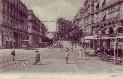 Carte postale ancienne Rue de Constantine et Dumont — Alger — Algérie