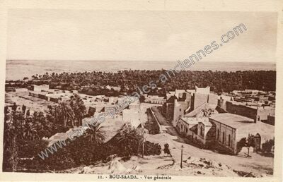 Carte postale ancienne Vue générale — Bou Saada — Algérie