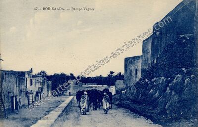 Carte postale ancienne Rampe Vagner — Bou Saada — Algérie