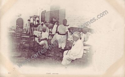 Carte postale ancienne Cafe Maure — Cafe Maure — Algérie