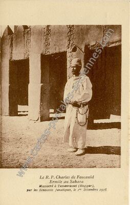 Carte postale ancienne Le R. P. Charles de Foucauld, Ermite au Sahara — Charles de Foucauld — Algérie