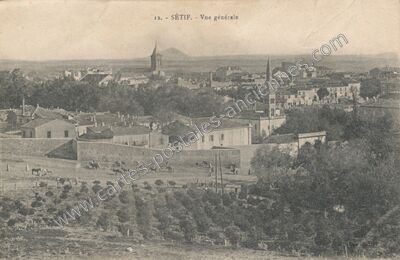 Carte postale ancienne Vue générale — Setif — Algérie