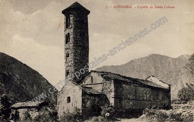 Carte postale ancienne Capella de Santa Coloma — Santa Coloma — Andorre