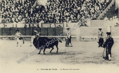 Carte postale ancienne La Muerte del matador — Corrida — Espagne