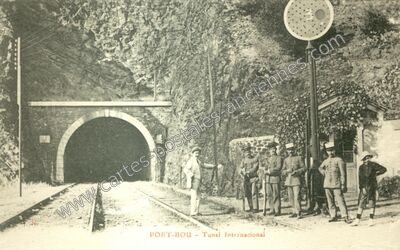Carte postale ancienne Tunel Internacional — Port Bou — Espagne