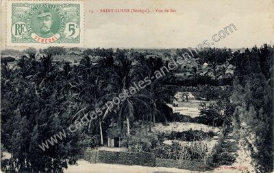 Carte postale ancienne Vue de Sor — St Louis — Sénégal