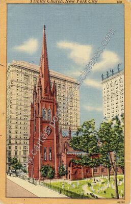 Carte postale ancienne Trinity Church — New York — USA