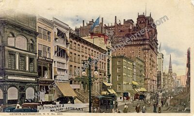 Carte postale ancienne Fifth Avenue & Waldorf-Astoria — New York — USA