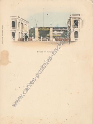 Carte postale ancienne Entrée des Casernes — Saigon — Viet-Nam